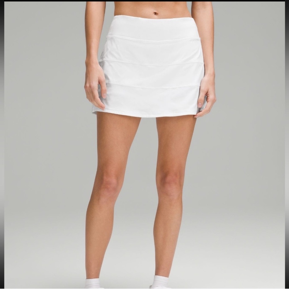 Lululemon Pace Rival Mid-Rise Skirt White - Size 12